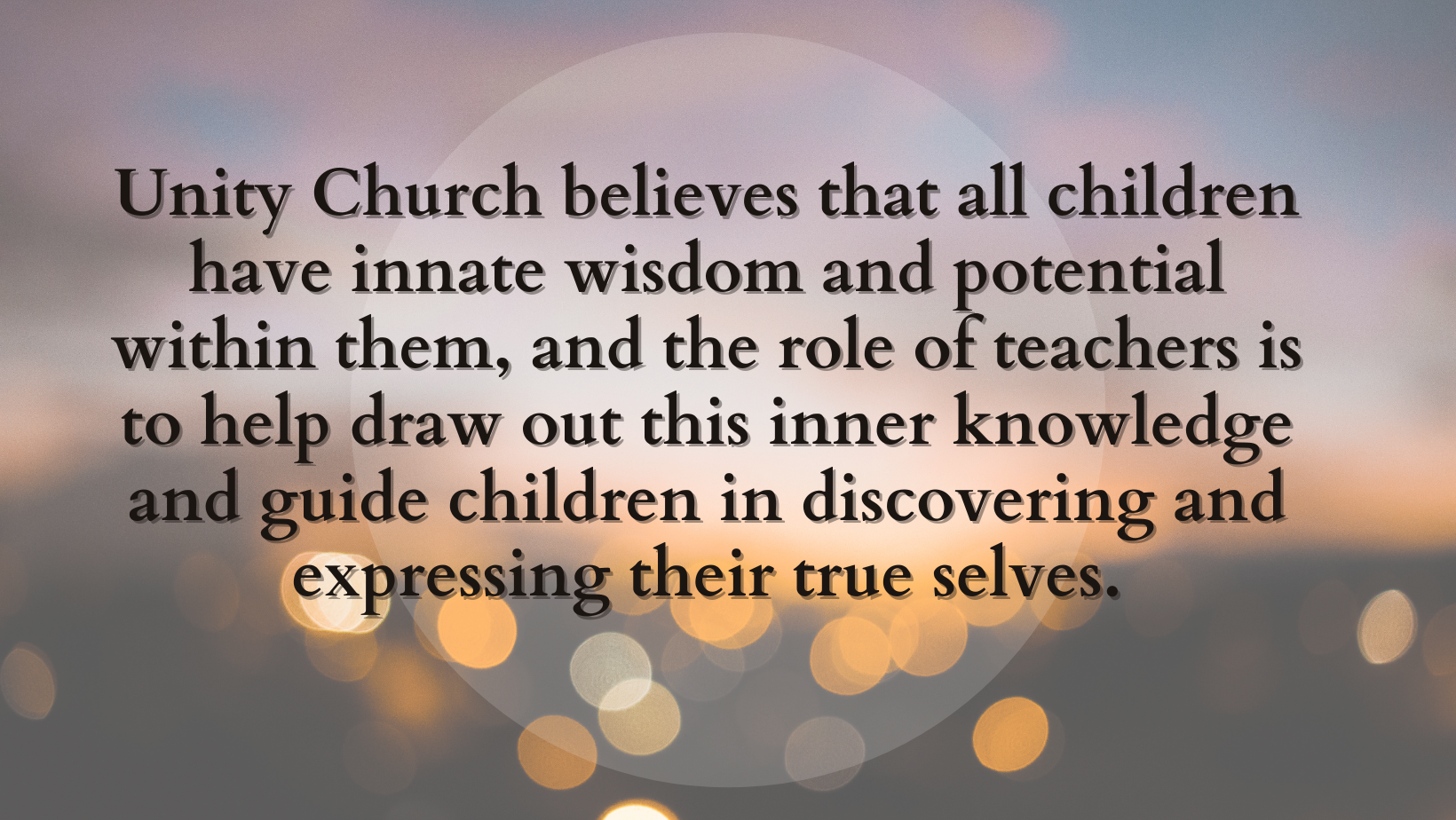 Unity Church Believes